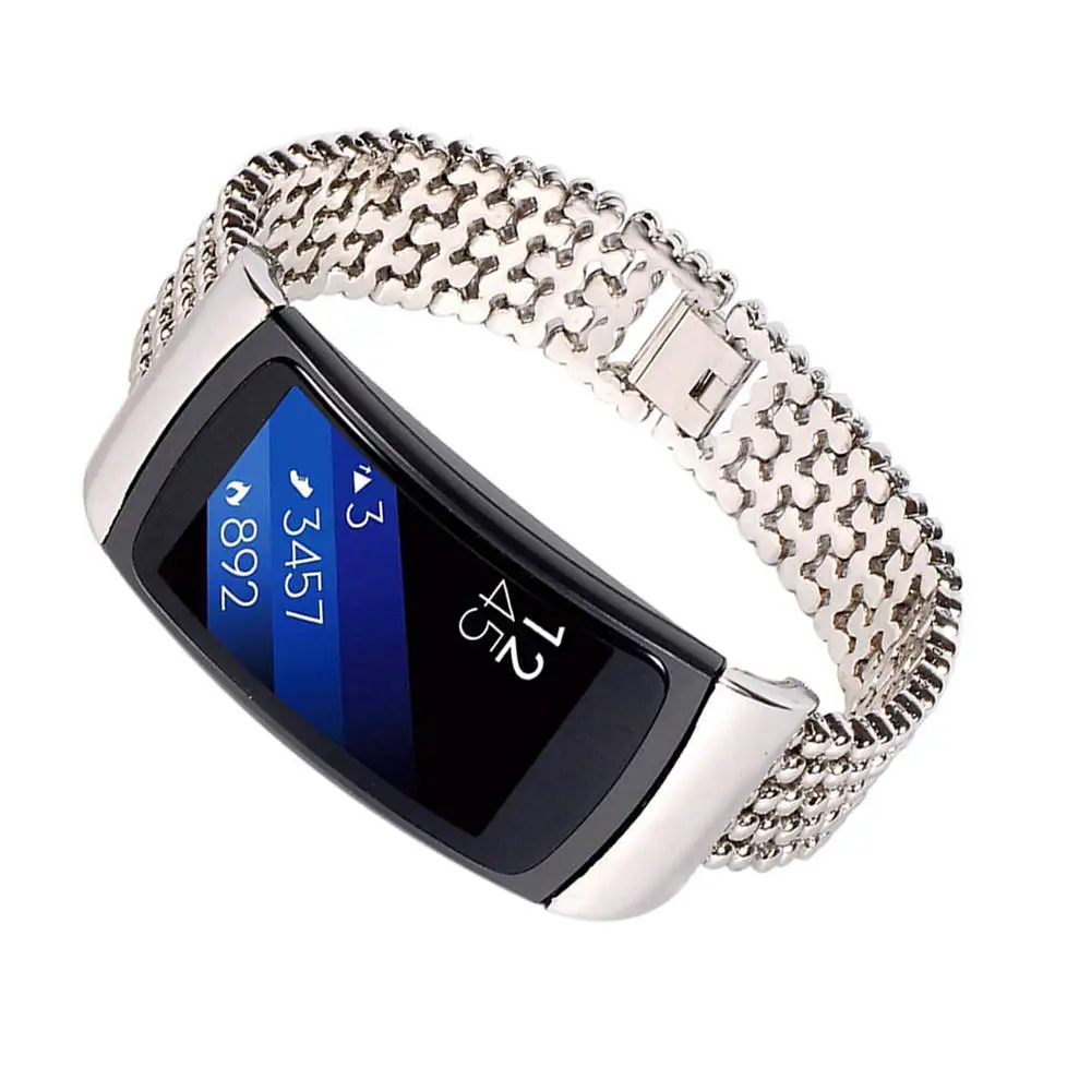 Фото Умные браслеты браслет из нержавеющей стали для Samsung Gear Fit2 SM R360 ремешок на Умные браслеты браслет из нержавеющей стали для Samsung Gear Fit2 SM R360 ремешок на