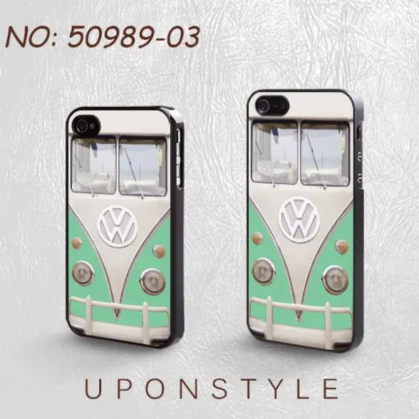 Personalized Volkswagen VW Bus Pattern Cover For iPhone 4 4s 5 5s Wholesale Retail Free shipping A50989 03|bus manufacture|bus bagbus reader |