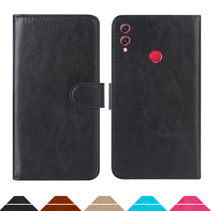 

Luxury Wallet Case For Huawei Honor 8X PU Leather Retro Flip Cover Magnetic Fashion Cases Strap