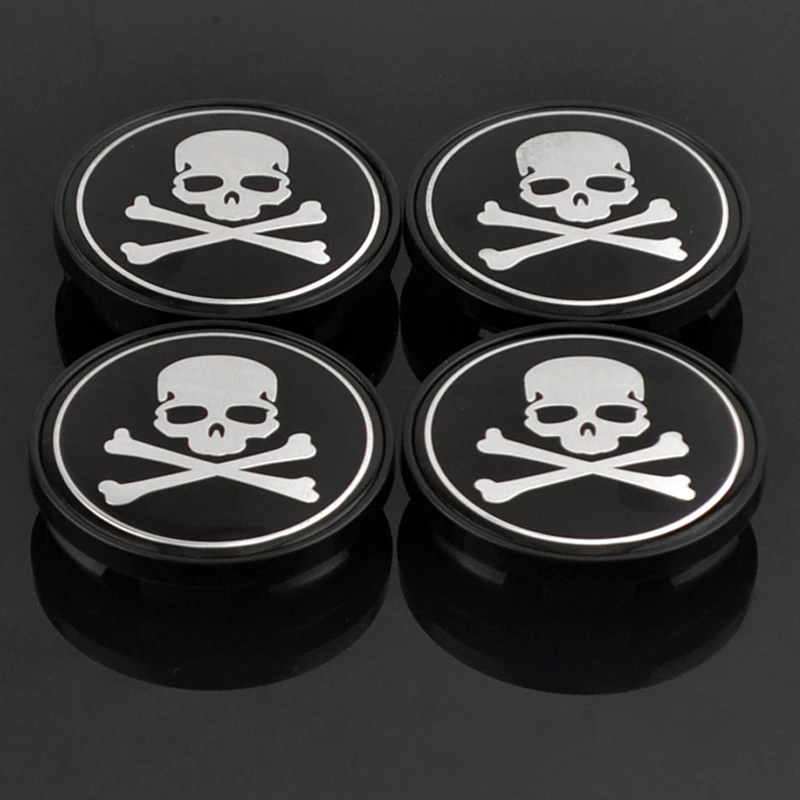 4 шт. пиратский Jolly Roger 60 мм пользовательский сплав колеса центр ступицы колпачок для Skoda Alfa Romeo обода украшения значок автомобильные аксессуары