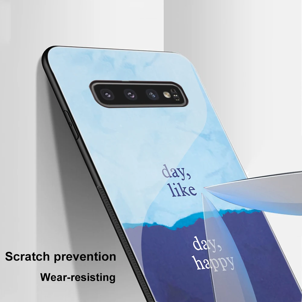 Ciciber чехол для телефона из закаленного стекла samsung Galaxy S10 + S10e Plus Lite Жесткий Чехол