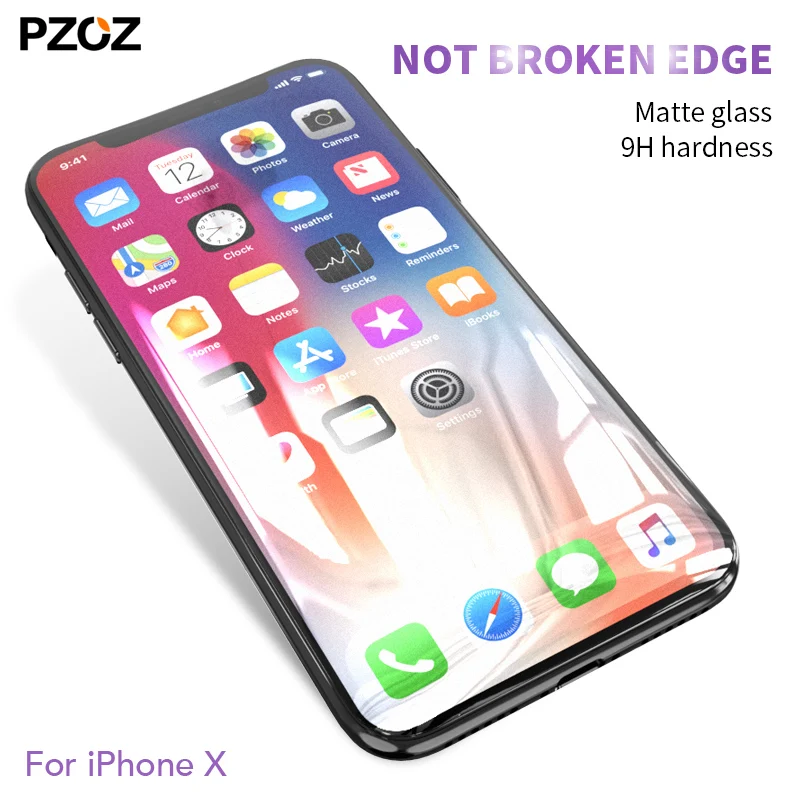 Закаленное стекло PZOZ для apple iphone x полноразмерная 5D пленка с краями 10 защитная