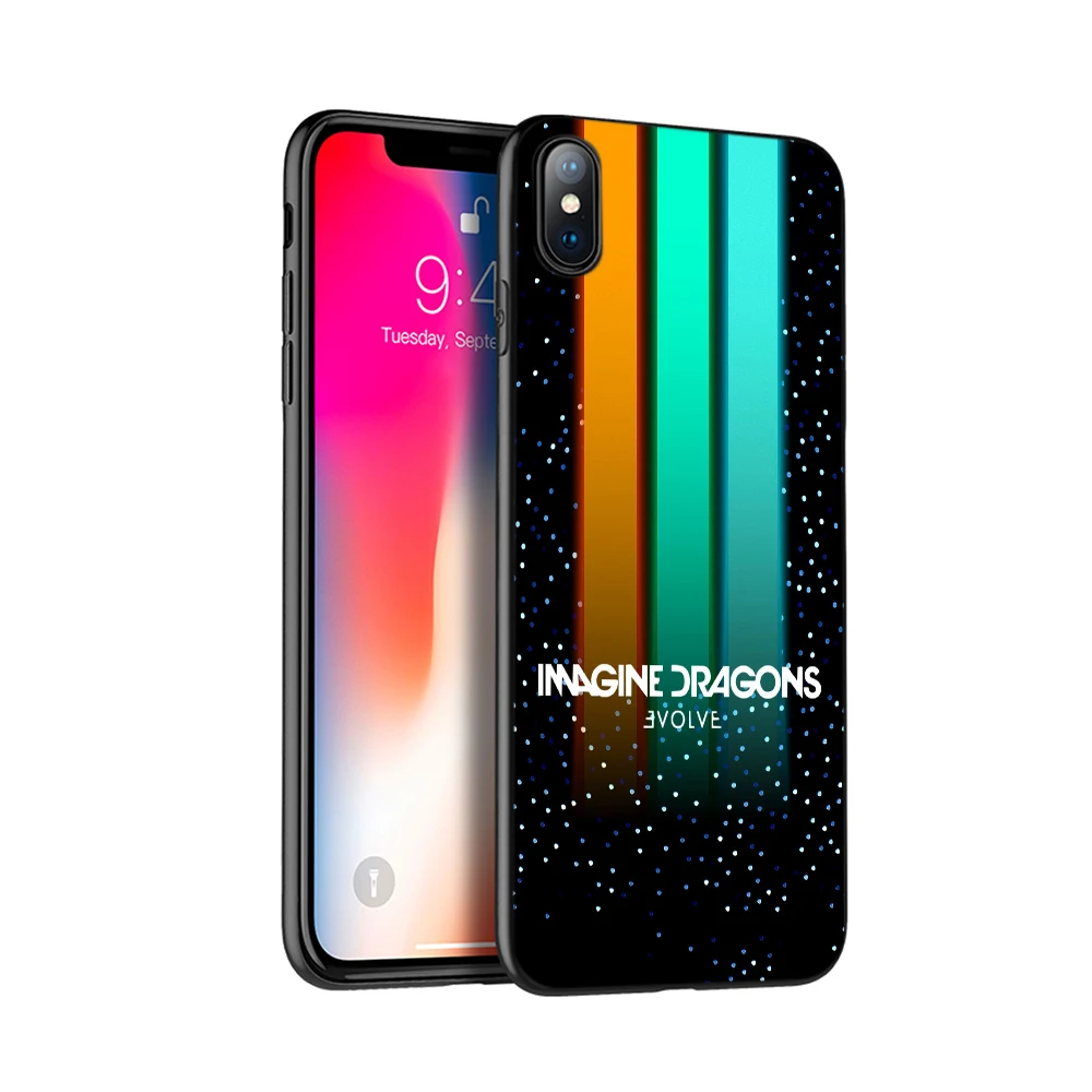 Черный ТПУ чехол для iphone 5 5s SE 2020 6 6s 7 8 plus x 10 XR XS 11 pro MAX imagine dragons night music|Бамперы| |