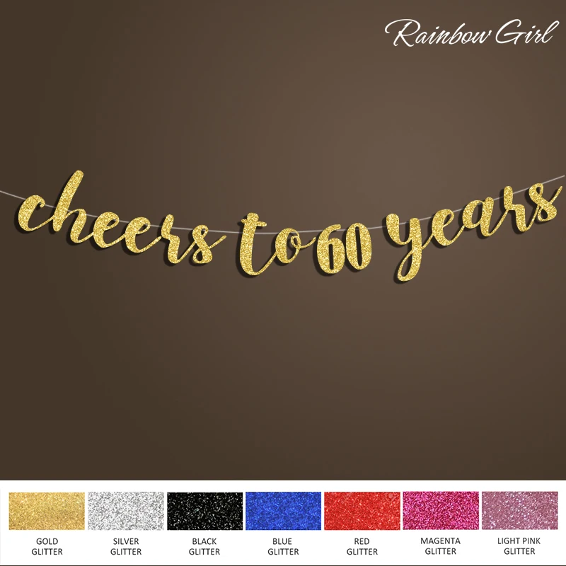 Праздничный баннер на 60 лет кружка для пива украшение вечеринки в честь го дня