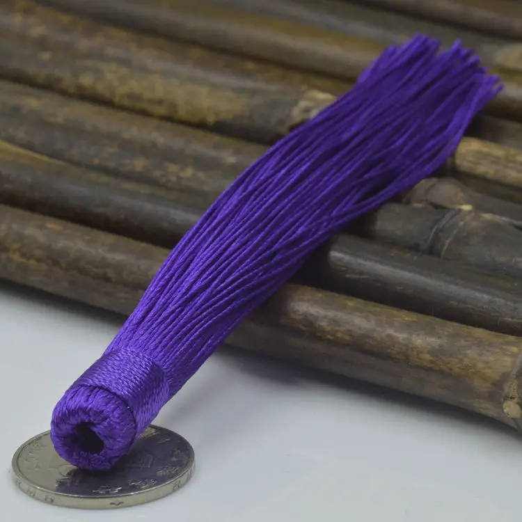 Blue Purple 22 Цвета 10 шт./лот 12 cm Смешанные хлопок шелковые кисточки серьги Подвески кулон Сатиновые кисточки для самостоятельного изготовления ювелирных украшений своими руками, материалы - Цвет: Blue Purple