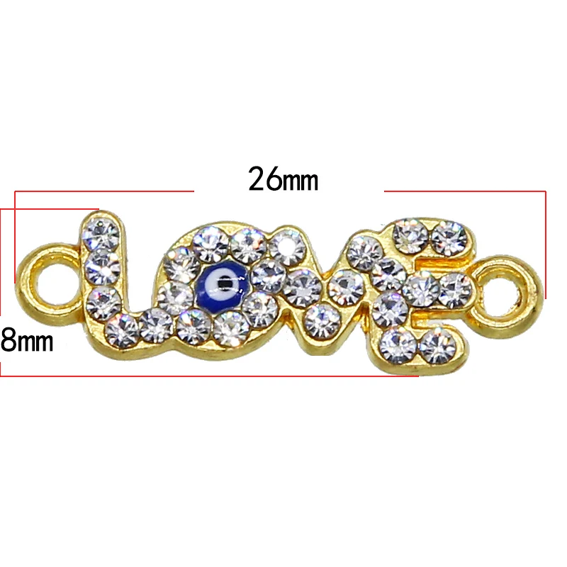 6 штук/lucky eye LOVE Сердце Кулон Тип злые глаза Diy ювелирные аксессуары ожерелье с