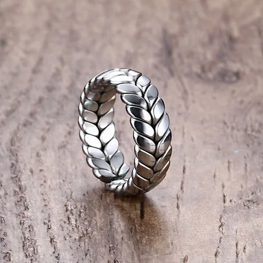 Простое регулируемое кольцо 7 мм мужские серебряные кольца из нержавеющей стали