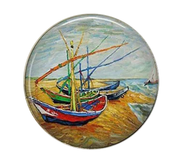 016 5pcs16mm20mm25mmVan Gogh картина Звездная ночь Винсента ручной работы фото стеклянный капельный стиль Кабошоны Ювелирные изделия Аксессуары - Цвет: 016