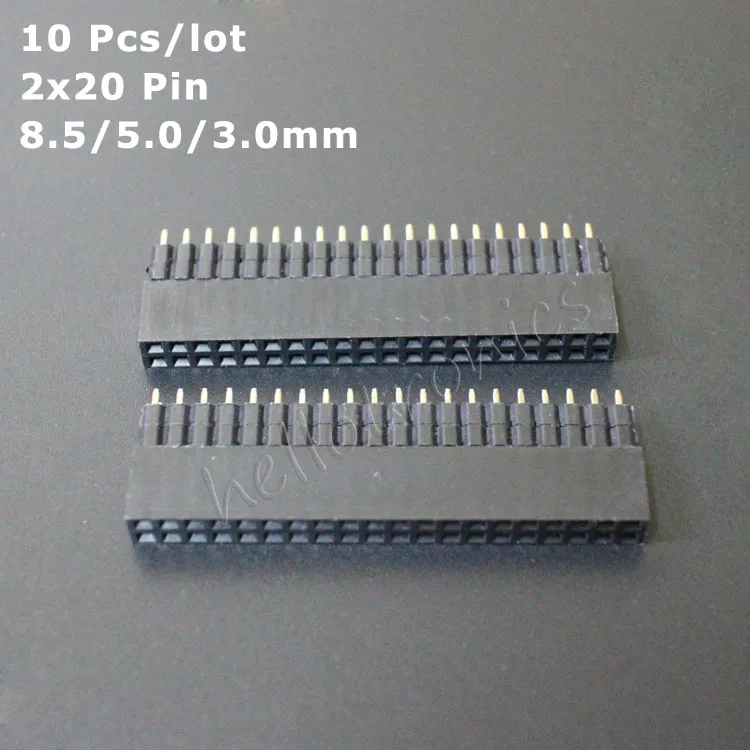Hellotronics 10 шт./лот GPIO Header для Raspberry Pi A + Model B 2 3 4 Zero 2x20 гнездовой разъем 0 1 дюйма|header