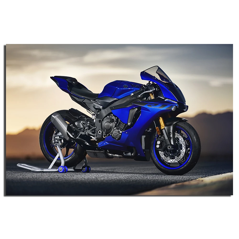 Настенные художественные картины мотоцикла Yamaha YZF R1 супер велосипед постер