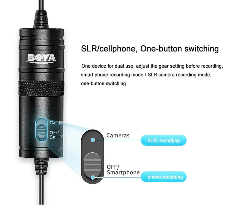 Микрофон BOYA BY M1 6 м с зажимом Lavalier Mini Audio 3 5 мм воротник конденсаторный отворот