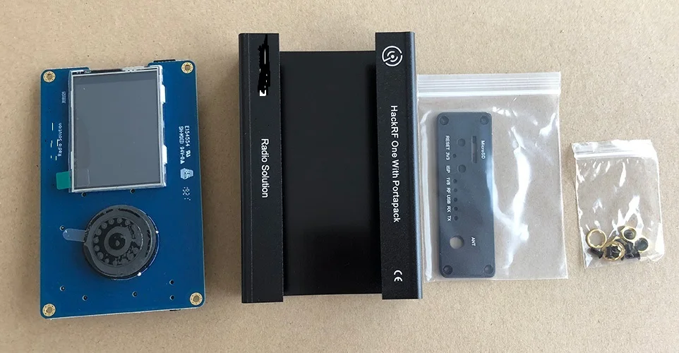 portapack with case Хаос прошивки PortaPack с HackRF один 1 МГц-6 ГГц SDR приемник передачи AM FM SSB ADS-B SSTV Ham Радио офлайн gps симулятор - Комплект: portapack with case