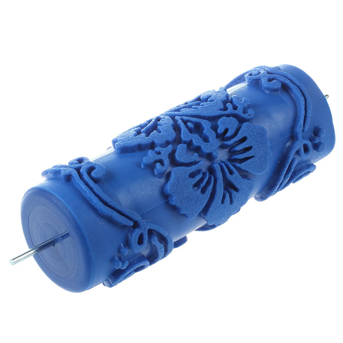 Paint Roller with decorative motifs for Machine Designs flowers / blue 15 cm | Tool Sets