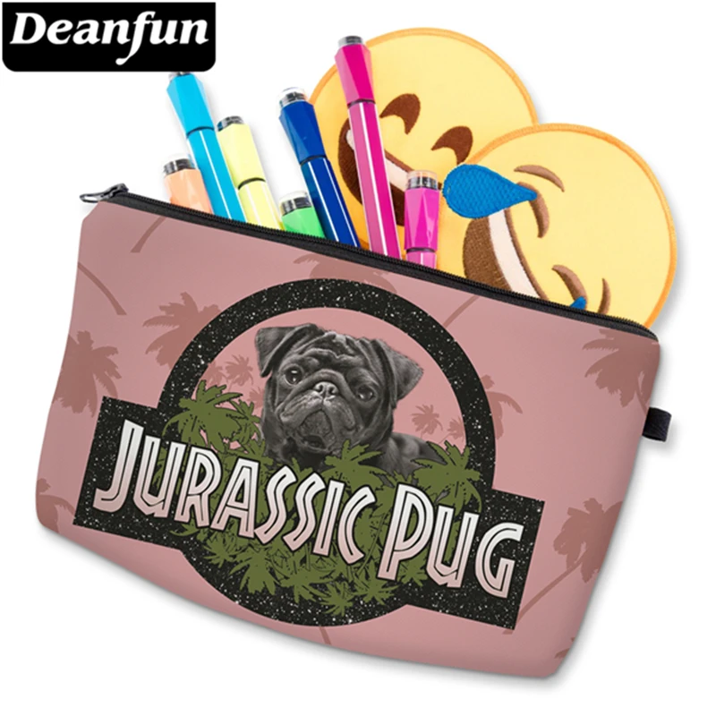 Женские косметички с 3D принтом Deanfun розовые мопсы органайзер для косметики