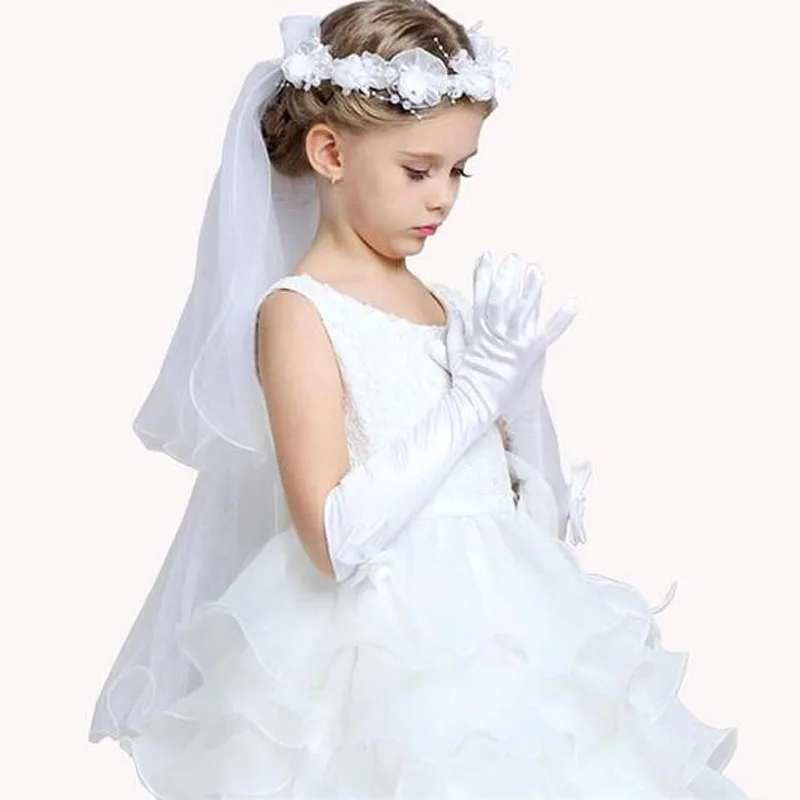 1 Pair New Long Girl Gloves Bowknot Princess Solid for Children's Day Cute Prom Dance Birthday Party Accessories Mittens | Аксессуары