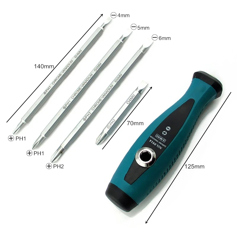 5Pcs/Set Screwdriver Set Magnetic Slotted/Phillips Bits Chrome Vanadium Steel Home Appliances Multitool Repair Hand Tools | Инструменты