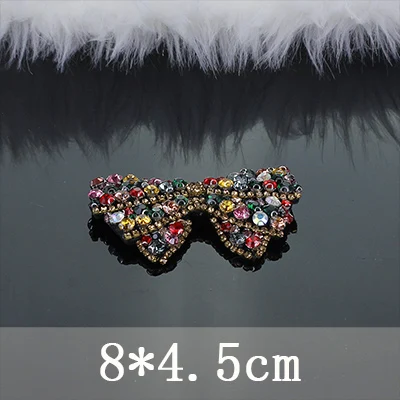 multiple colour bow Рука гвоздь шарик лук нашивка на галстук платье сочетание колледжа Ветер нашивка с бантом жемчуг аппликация полоса Галстук Узел Брошь Женский - Цвет: multiple colour bow
