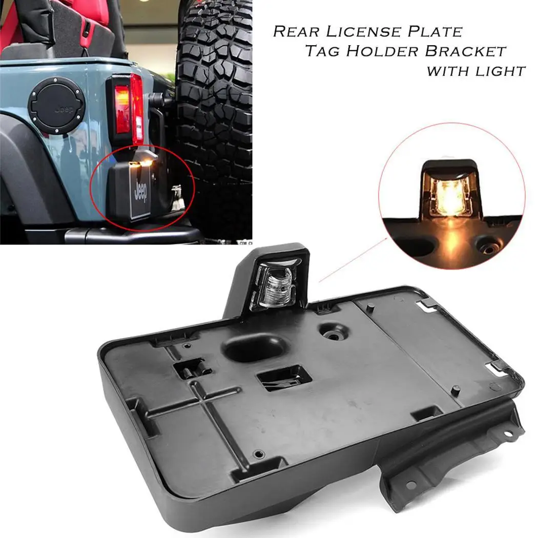 Car License Holder Crown Rear Daily Black Plate DC12V Geometric | Автомобили и мотоциклы