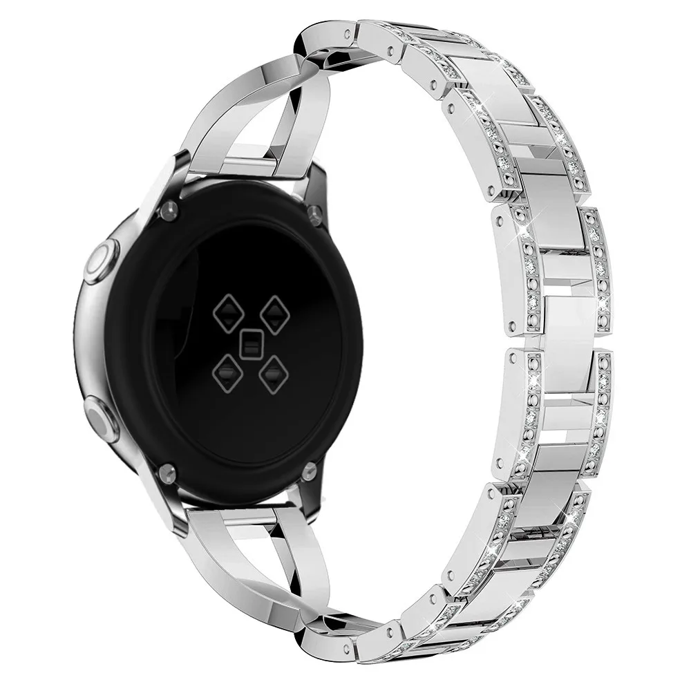 Браслет металлический для Samsung Galaxy Watch Active 2 1 Band 40 мм 44 Женский бриллиантовый