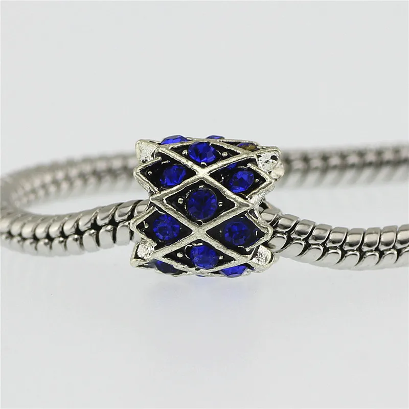 Бусины подвески с большим отверстием и кристаллами в 4 стилях подходят для