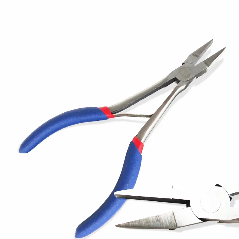 Mini elongated spire pliers long mouth flat nose tip pointed wire straight clamp jewelry making tools puller | Инструменты