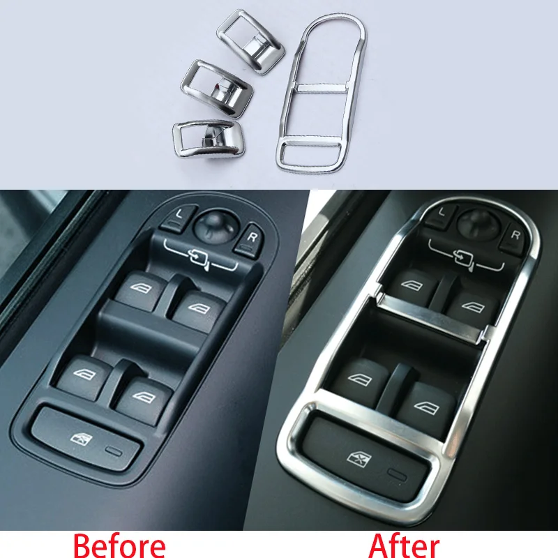 4 шт. хромированные кнопки-подлокотники для дверей и окон Land Rover Range Freelander 2 / LR2