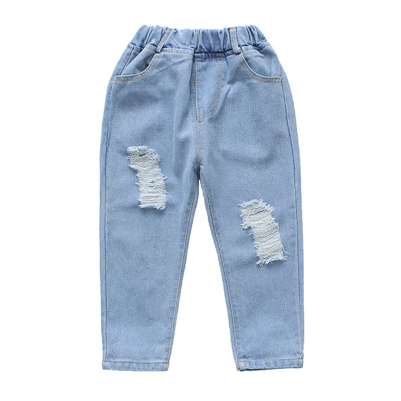 

Fashion baby girl long pants jeans boutique kids cute high quality 2019 spring summer