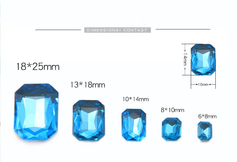 Бирюзовый синий AB RC из хрустального стекла для пошива стразразы задняя часть DIY