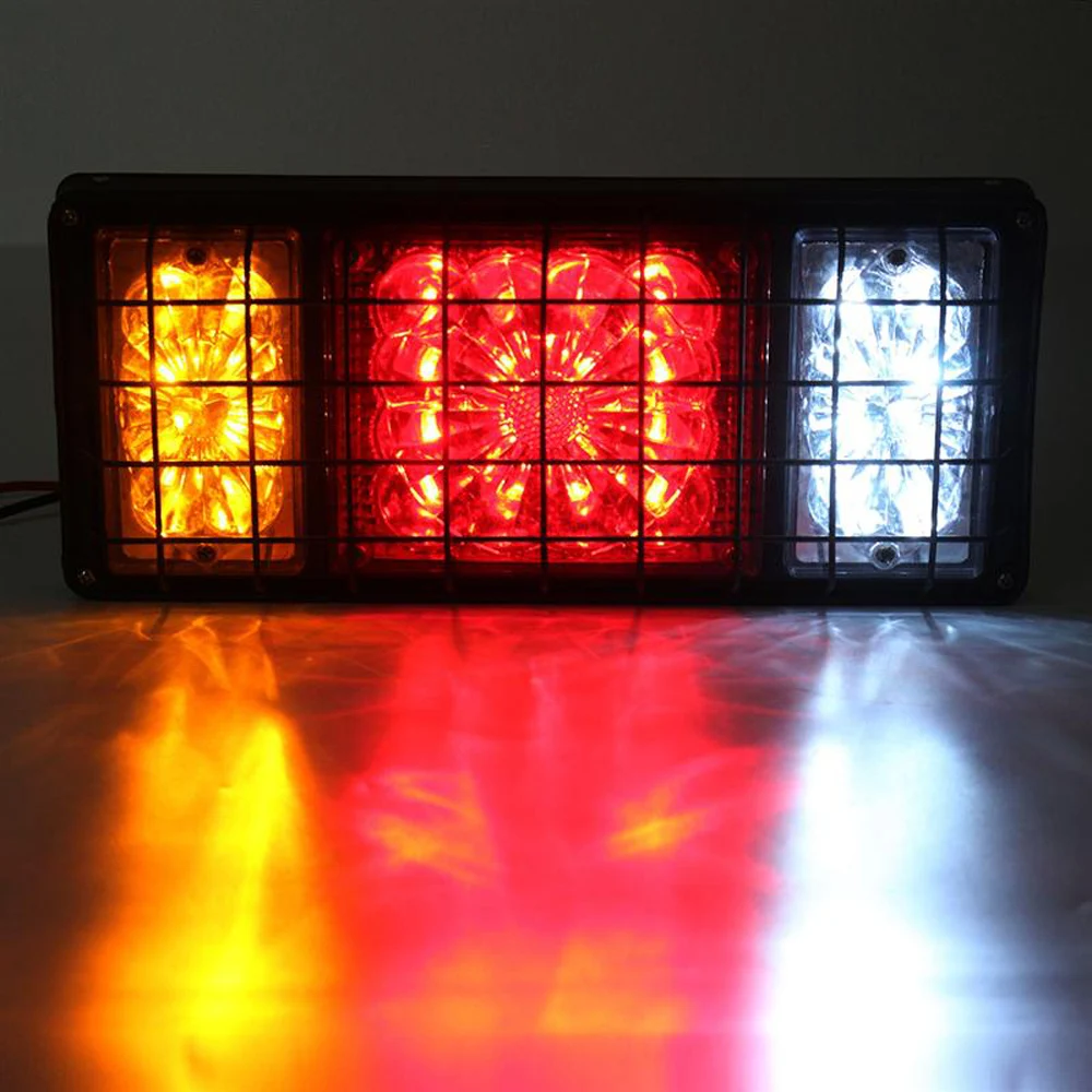 1 пара 40 светодиодный автомобиль задние фонари с железная сетка Предупреждение