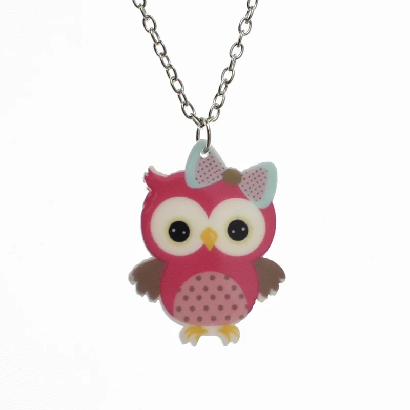 Trusta Fashion Girls Kids Gift Jewelry Little Owl Pendant/Earring 16&quot Short Chain Necklace Free Shipping KS144 | Украшения и