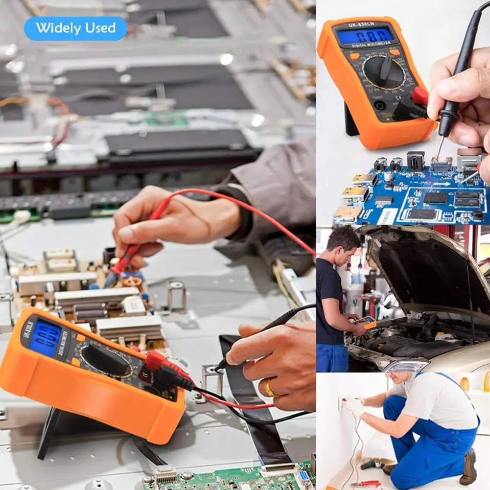 

Yellow Multimeter With Electric Soldering Iron Set Kit Digital Display Multimeter Combination Tool Set 60W Adjustable Temperatur