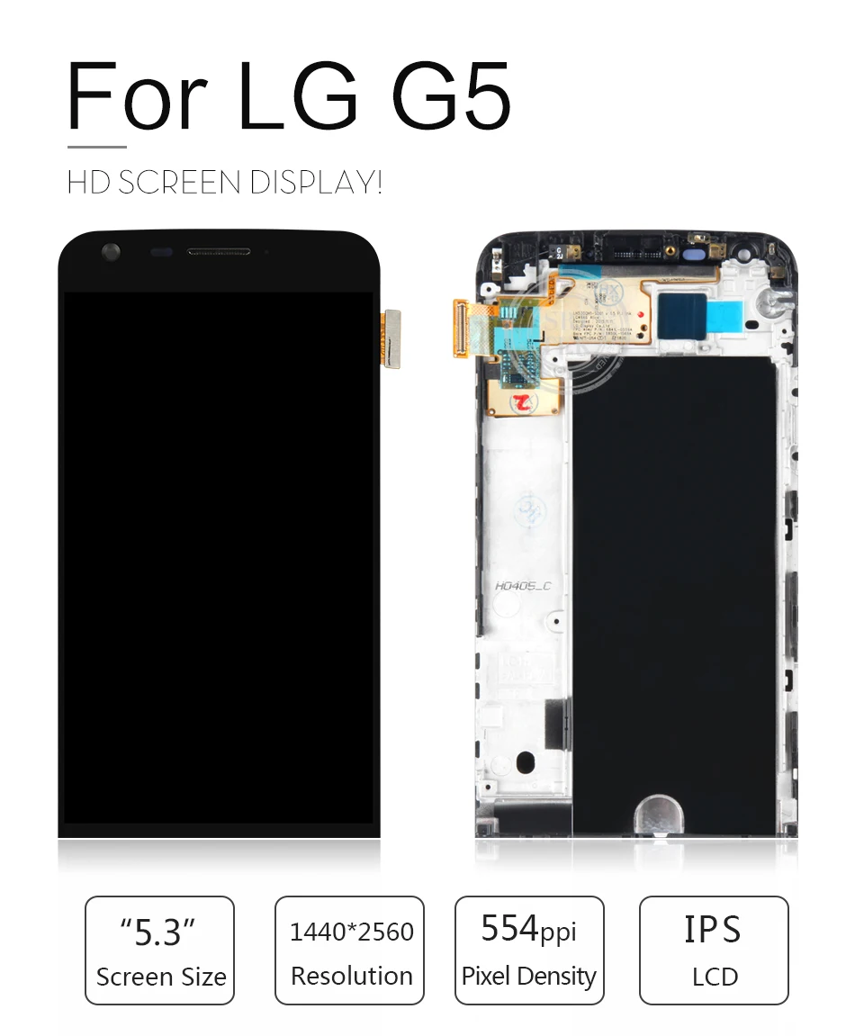 Lcd для LG G5 lcd 5," дисплей для LG G5 lcd H850 H840 H860 H820 кодирующий преобразователь сенсорного экрана в сборе с заменой рамки