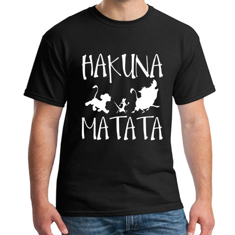 Мужская футболка HAKUNA MATATA летняя 2020 Хлопковая мужская высокого качества
