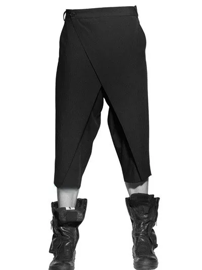 

2018 Male capris loose fashion capris personality before the film culottes