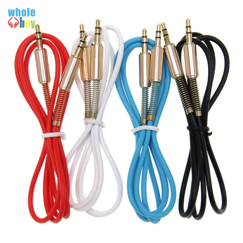 3.5MM Audio Cable 3.5 Male to Jack AUX Headphone Speaker For iPhone Car Cord Spring 300pcs/lot | Электроника