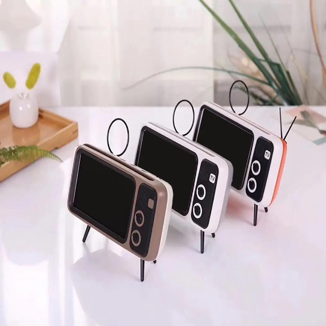 Портативный беспроводной ретро телевизионный Мини Bluetooth держатель телефона