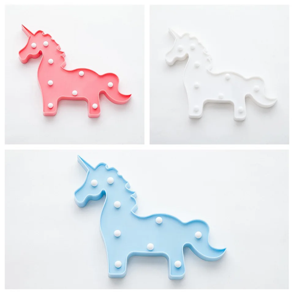 Фото Guxen Novelty Unicorn Night Light Marquee Sign White Pink Blue Horse LED Decoration Bedside Lamp Gifts Toy Christmas Holiday Освещение Guxen Novelty Unicorn Night Light Marquee Sign White Pink Blue Horse LED Decoration Bedside Lamp Gifts Toy Christmas Holiday Освещение