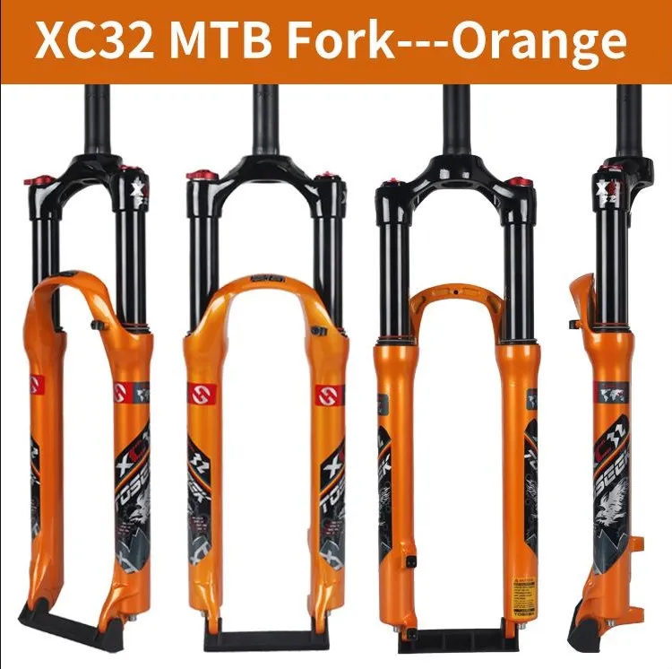 Новинка 2018 Велосипедная вилка для горного велосипеда Toseek XC32 26/27 5/29er 100 мм передняя