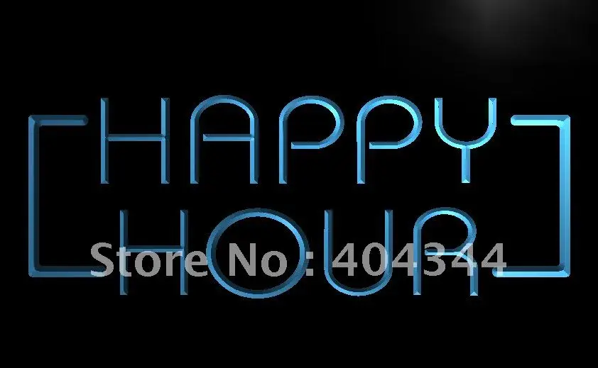 

LB530- Happy Hour Bar Coffee Open Beer Pub Light Sign home decor crafts