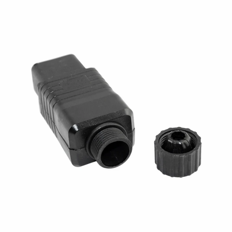 Черный перезаряжаемый разъем PDU IEC 320 C19 шнура питания 16A | Строительство и ремонт