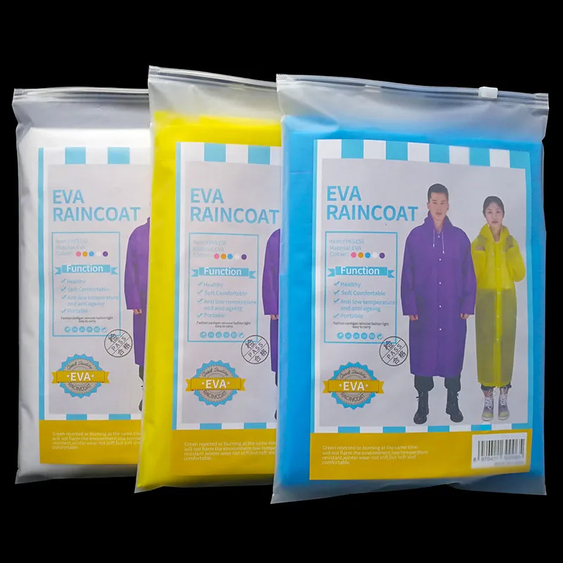 

Waterproof poncho with sleeves eva travel raincoat adult non-disposable raincoat Siamese environmentally friendly transparent