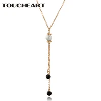 toucheart lava bead rock stone necklacespendants gold for women statement necklace charm jewelry handmade necklace sne190010