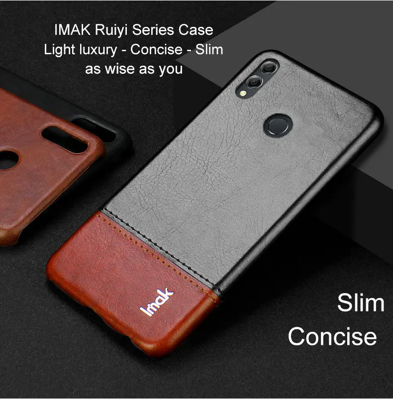 Imak Ruiyi серия светильник роскошный из искусственной кожи чехол для huawei Honor 8X/Honor Play/Honor Magic 2 V20 Nova 4 Чехол тонкий корпус