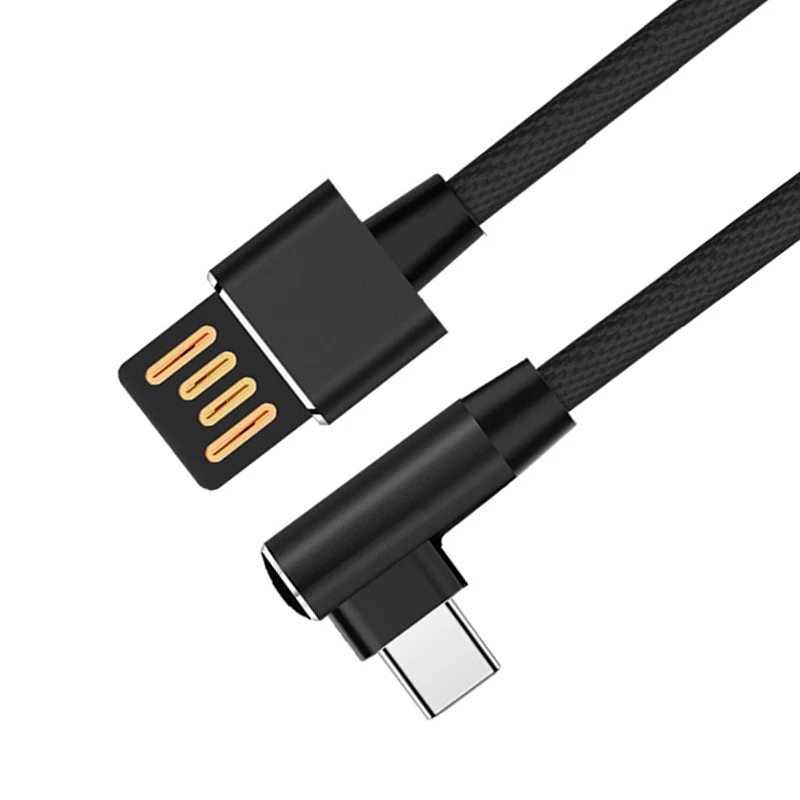 EtopLink L Type 90 градусов TYPE C Micro USB кабель для быстрой зарядки и передачи данных 2.4A 1 м