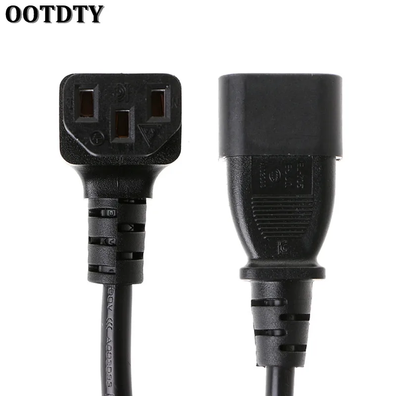 Удлинительный кабель OOTDTY 1 шт. C14 штекер Папа-папа C13 Мама PDU/UPS 90 градусов под