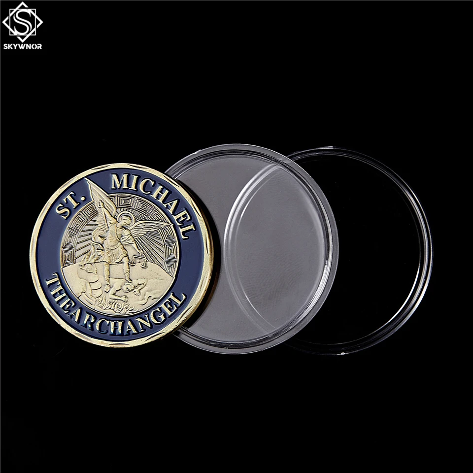 5 шт./лот США Archangel St Michael Our pould Officer Patron Saint Challenge Copper Coin|Безвалютные монеты| |