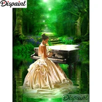 dispaint full squareround drill 5d diy diamond painting beauty piano scenery3d embroidery cross stitch home decor gift a18423