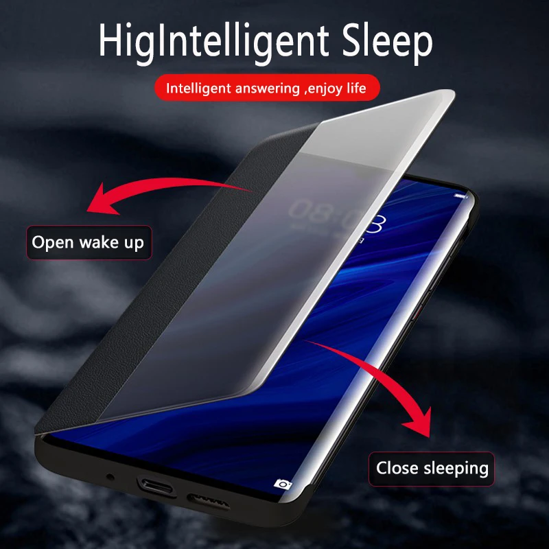 Флип чехол для HUAWEI P30Pro 100% оригинальный Huawei P40pro Smart View Роскошный P40 P30|Бамперы| |