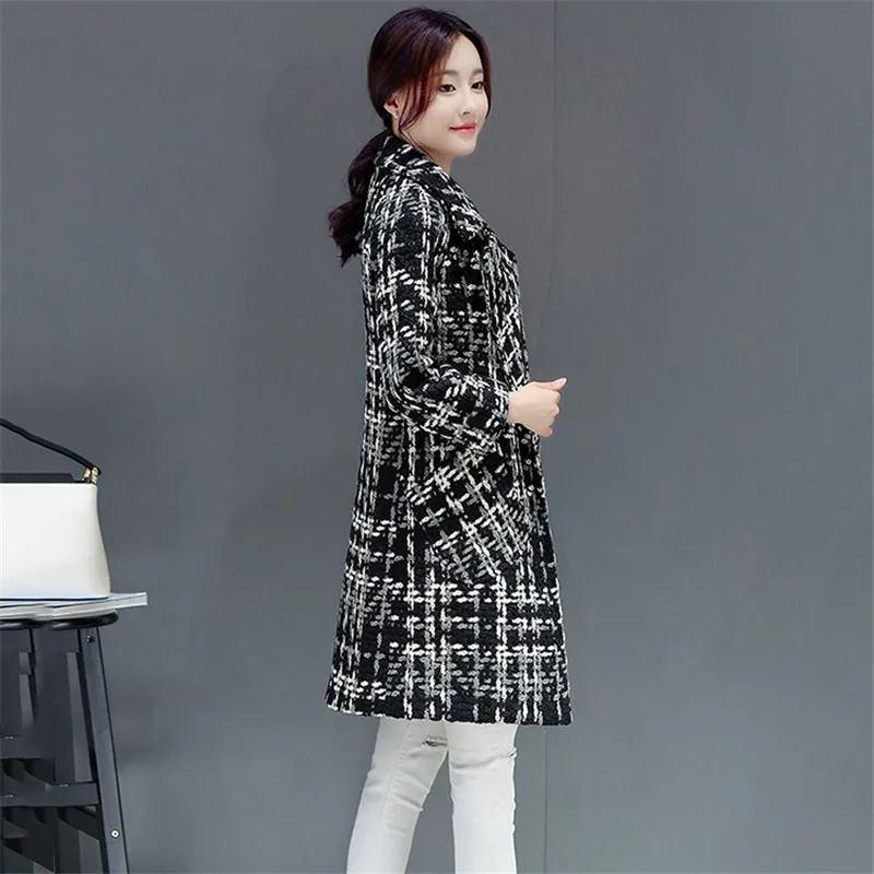 Женское шерстяное пальто Pius длинное с разрезом однотонная верхняя одежда