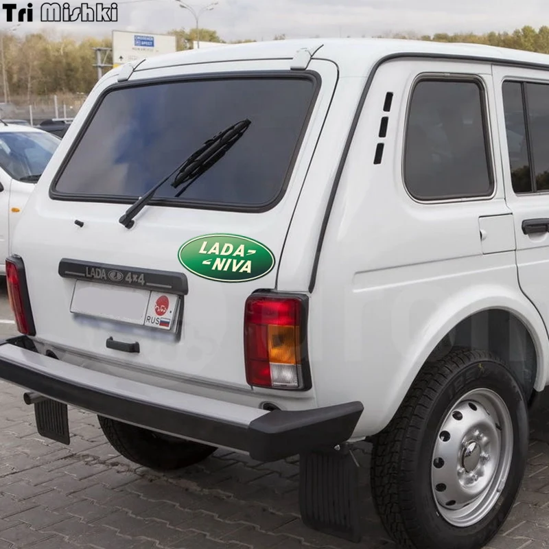 Tri Mishki WCS307 16x8 см для LADA NIVA стикеры забавные цветные наклейки автомобиля авто